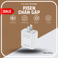 Củ sạc nhanh Pisen chân gập 20W hỗ trợ PD3.0 / FCP / QC4.0 (Trắng)