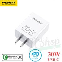 Củ Sạc Nhanh Pisen PD 30W Công Suất Cao Chính Hãng