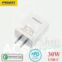 Củ Sạc Nhanh Pisen PD 30W Công Suất Cao Chính Hãng