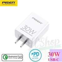 Củ Sạc Nhanh Pisen PD 30W Công Suất Cao Chính Hãng
