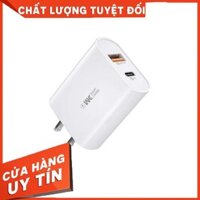 Củ sạc nhanh QC3.0 + PD 18W Remax WP-U101 cho iPhone, iPad - Hàng chính hãng