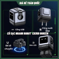 Củ sạc nhanh Ugreen 30w Robot USB Type C mini Cho iphone 15/14 / 14 pro max / macbook air / ipad pro / ipad mini