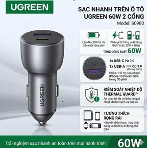 Củ sạc nhanh Ugreen 60980 36w