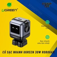 Củ sạc nhanh Ugreen RoboGaN Mini CD359 USB-C 30W Cho điện thoại, máy tính bảng
