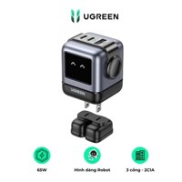 Củ sạc nhanh Ugreen RoboGaN Mini 65W CD361 sạc nhanh, chân dẹt - Cung cấp Thiết bị điện nhà thông minh - AKIA Smart Home