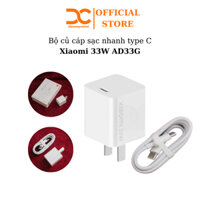 Củ sạc nhanh Xiaomi 33W 1A1C AD332 / bộ củ cáp Xiaomi 33W type C AD33G QC 3.0 hỗ trợ sạch nhanh PD.2.0
