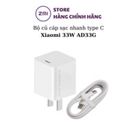 Củ sạc nhanh Xiaomi 33W 1A1C AD332 / bộ củ cáp Xiaomi 33W type C AD33G QC 3.0 hỗ trợ sạch nhanh PD.2.0