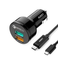 Củ Sạc Ô Tô AUKEY CC-Y5 Quick Charge 20 Qualcomm Dual USB Quick Car