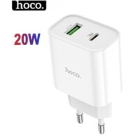 Củ sạc PD20W Hoco C80A Plus chân tròn cổng USB /Type-C chất liệu cao cấp chống cháy