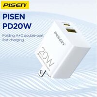 Củ sạc Pisen 2 cổng Type C USB 20W TS-C181