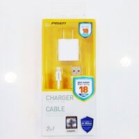 Củ sạc Pisen I Charger 1A (Lightning) - Sạc kèm cáp Lightning 1m (TS-C051)
