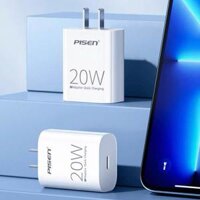 Củ Sạc Pisen PD 20W chân thẳng hỗ trợ sạc nhanh cho tất cả các loại điện thoại .