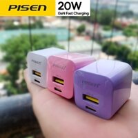 Củ Sạc PISEN Quick ice Crystal PD 20W/Mini PD 20W Rainbow, sạc nhanh, công suất sạc 20W