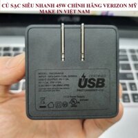 Củ Sạc Siêu Nhanh 45W Chính Hãng VERIZON MỸ, New Nobox, Bảo Hành 12 Tháng