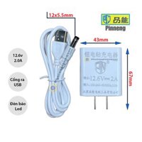 Củ Sạc Và Dây Cáp 12.6v – 2A | Sạc Pin 12v Máy Khoan, Bắt Vít Cầm Tay
