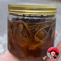 Củ tam thất bắc ngâm mật ong rừng (hũ 500g) từ tam thất hoang Hà Giang tươi thái lát, mật ong khoái Tây Bắc nguyên chất