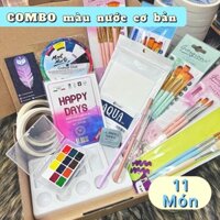 [CÚ TUYẾT] Combo màu nước đầy đủ dành cho người mới bắt đầu tập vẽ