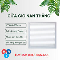 Cửa gió nan bầu dục 600x600mm dạng nan xoay, cửa gió nan điều chỉnh, miệng gió điều hòa