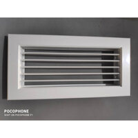 Cửa gió nan thẳng, miệng gió nan thẳng, nan bầu dục kt cổ 26x6cm, chất liệu nhôm sơn tĩnh (Cửa gió điều hòa, miệng gió)