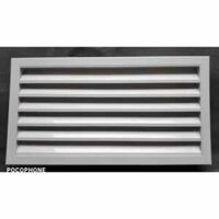 Cửa gió nan Z, chớp ô (lỗ) thoáng kt mặt cửa 1200x400mm, lỗ chờ 1151x351 chống hắt mưa, chớp thông gió, không kèm lưới