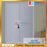 Cửa Gỗ Chống Cháy 2p Son Xam FMD