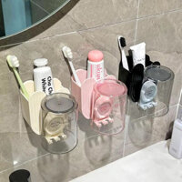 [Cửa hàng bán chạy] Bàn chải đánh răng điện, Giá đựng cốc nước súc miệng, ký túc xá, rửa mặt treo tường, dụng cụ nha khoa phòng tắm HỌC SINH, Giá đựng kem đánh răng, hộp đựng kem đánh răng, WORQ