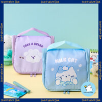 [Cửa hàng bơ] Túi móc du lịch - Mèo sữa xanh / Đậu xanh tím
