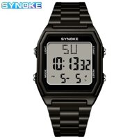 [Cửa hàng đồng hồ Synoke] Dây đeo đồng hồ điện tử, Dây đeo có thể điều chỉnh phát sáng, Đồng hồ dây thép, Đồng hồ nam, Đồng hồ kinh doanh, Đồng hồ kỹ thuật số