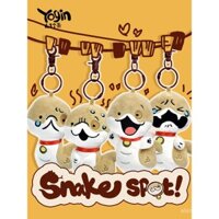 [Cửa hàng được chỉ định YOGIN Yao Ling Jing] Mặt dây chuyền nhồi bông hình chó nhỏ, rắn, chìa khóa biểu tượng cảm xúc dễ thương
