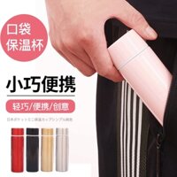 Cửa Hàng Mới Mini Giữ Nhiệt Cốc Thép Không Gỉ Dễ Thương Nhật Bản Quà Tặng Bỏ Túi Cốc Nước Di Động Chữ Giữ Nhiệt Cốc