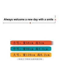 Cửa hàng quần áo phong cách Smile Fresh Ins mới, chữ cái tiếng Anh, trang trí cửa sổ kính, nhãn dán tường quán trà sữa và quán tráng miệng