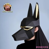 س▨¤Cửa hàng tạp hóa giảm lo lắng Đầu chó Người đàn ông Anubis Mặt nạ sáng tạo Mũ giấy DIY Handmade Cool Đẹp trai Mặt nạ ca sĩ nhảy múa
