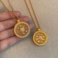 [Cửa hàng] Thời gian cổ điển Trung Quốc đến để chạy tám kho báu Mặt dây chuyền la bàn xoay Tính khí Cổ màu vàng Áo len Dây chuyền thiết kế vòng cổ20250219