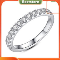 [Cửa hàng tốt nhất.]Moissanite Nhẫn Có Giấy Chứng Nhận Mạ Bạc Nhẫn Cưới Cầu Hôn Nhẫn Đánh Bóng Luster Quà Tặng Ngày Lễ Tình Nhân Nhẫn Cô Dâu Trang Sức Ngón Tay