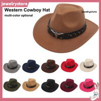 [Cửa hàng trang sức.]Mũ Fedora Trang Trí Đầu Bò Vành Rộng Phong Cách Phương Tây Mềm Mại Bảo Vệ Đầu Cảm Ứng Thu Đông Mũ Nỉ Cho Du Lịch