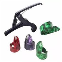 [Cửa hàng uy tín] Capo guitar + Bộ 4 móng gảy đàn guitar