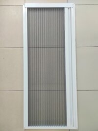 Cửa lưới chống muỗi sợi thủy tinh, lưới Ý cao cấp – Cửa xếp một cánh loại tốt – Sơn tĩnh điện