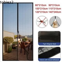 Cửa màn hình TOBIEMI, Rèm cửa lưới đa kích thước tự động đóng, chống bọ côn trùng gia cố có thể thở được Màn hình cửa màu đen Rèm lưới chống muỗi giữ lỗi