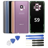 Cửa nhà ở thay thế nắp kính sau Galaxy S9 có ống kính máy ảnh được lắp sẵn + Bộ công cụ sửa chữa cho Samsung Galaxy S9 SM-G960