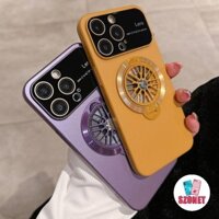 Cửa Sổ Lớn Có Chân Đế PC Cứng Chống Sốc Ốp Lưng Điện Thoại iPhone 15 14 13 12 11 Pro Max 15 Plus XS XR X 8 7 Plus Chống Rơi Có Nắp Toàn Bộ Ống Kính Bảo Vệ Camera Vỏ Điện Thoại
