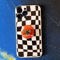 Cửa tiệm Look Great Ốp lưng HỌA TIẾT CARO ĐEN TRẮNG, POPSOCKET QUẢ CÀ CHUA_E104_Ốp lưng Iphone 11, 13 Promax