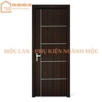 Cửa vuông gỗ nhựa composite nẹp chỉ nhôm Dewoo