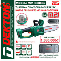 Cưa xích pin DEKTON M21-CS08BL lam dài 20cm ,mẫu mới MÁY MÓC THIẾT BỊ