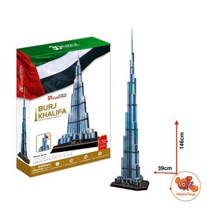 Bộ xếp hình 3D Burj Khalifa Cubic Fun MC133H