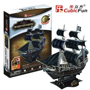 Bộ xếp hình 3D tàu báo thù Queen Anne's Revenge Cubic Fun T4005h