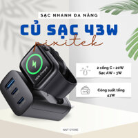 Cục củ sạc nhanh Pixitek đa năng tích hợp sẵn sạc AW - 23 và 43W