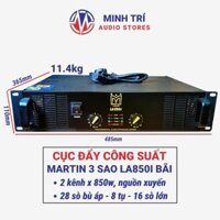 Cục Đẩy 2 Kênh Martin La850I Hàng Bãi Công Suất Lớn 2X850W, Nguồn Xuyến, 28 Sò Nhỏ Bù Áp, 16 Sò Lớn