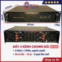 Cục Đẩy 4 Kênh Crown CSLx4 1200 Plus Hàng Bãi 4x1200W 56 Sò - 16 Tụ - Nguồn Xuyến, 1 Kênh Kéo Khỏe 2 Full 30-H2Pro Tech
