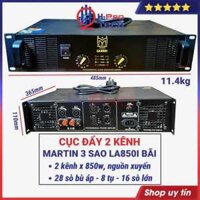 Cục Đẩy Công Suất 2 Kênh Martin 3 Sao La850I Hàng Bãi 2X850W, 28 Sò Bù Áp-16 Sò Lớn, 8 Tụ Lọc, Nguồn Xuyến - H2Pro Tech
