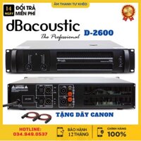 Cục đẩy công suất 2 kênh Dbacoustic D2600, Mạch class H cho âm thanh sáng và uy lực, Công suất ra 600w/kênh/8Ohm